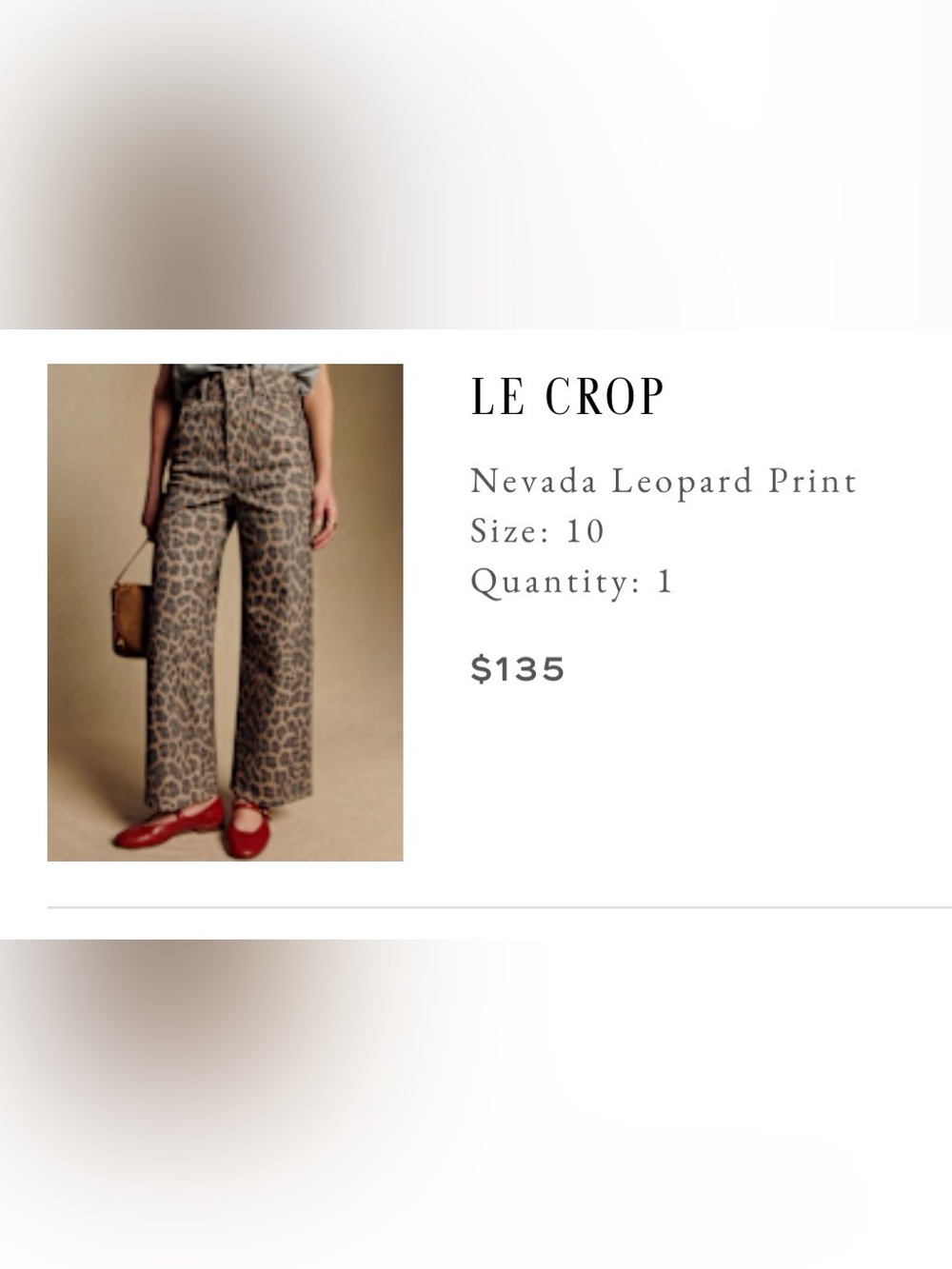 Sézane Leopard Print Le Crop Jeans 10